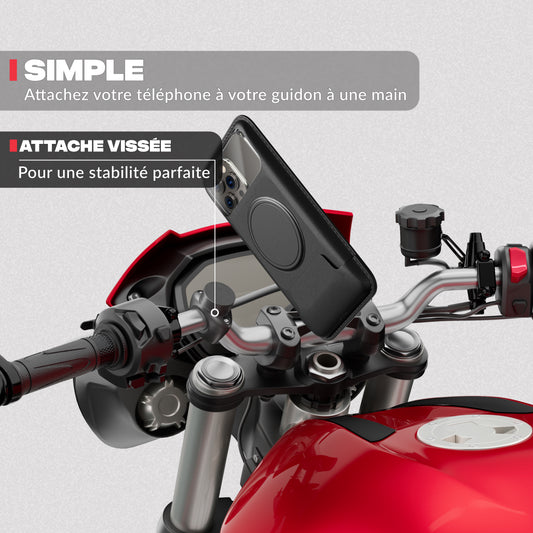 Seconda vista del prodotto – Supporto telefono moto PRO Shapeheart