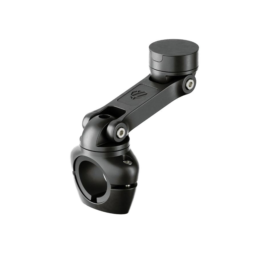 Supporto Pro Boost Shapeheart, design robusto e orientamento personalizzato per manubri moto.