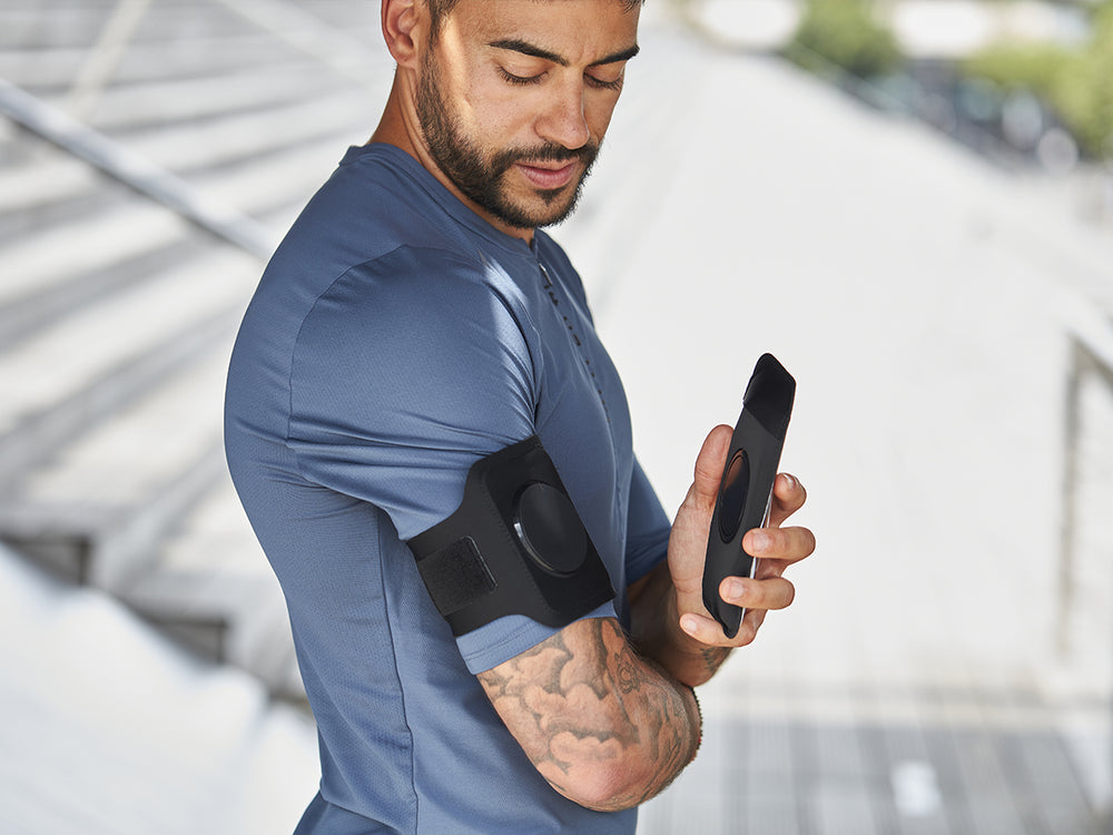 Fascia da braccio Shapeheart, comoda e regolabile per tutte le taglie di braccio, ideale per il running.