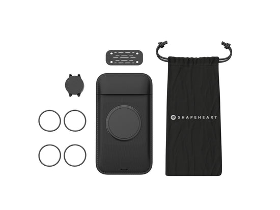Contenuto del pack: supporto per manubrio, strap ed elastici per manubri da 20 a 50mm di diametro; pochette magnetica, borsa da trasporto
