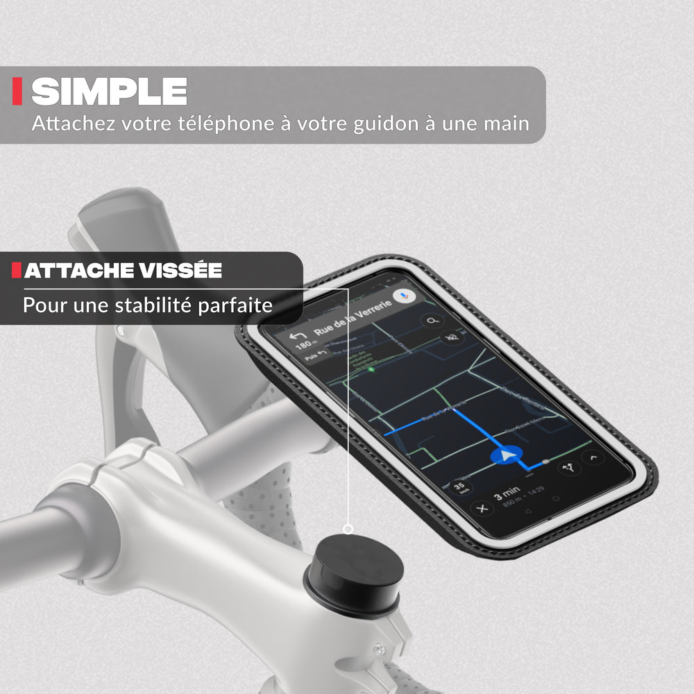 Seconda vista del prodotto – Supporto telefono manubrio bici Shapeheart