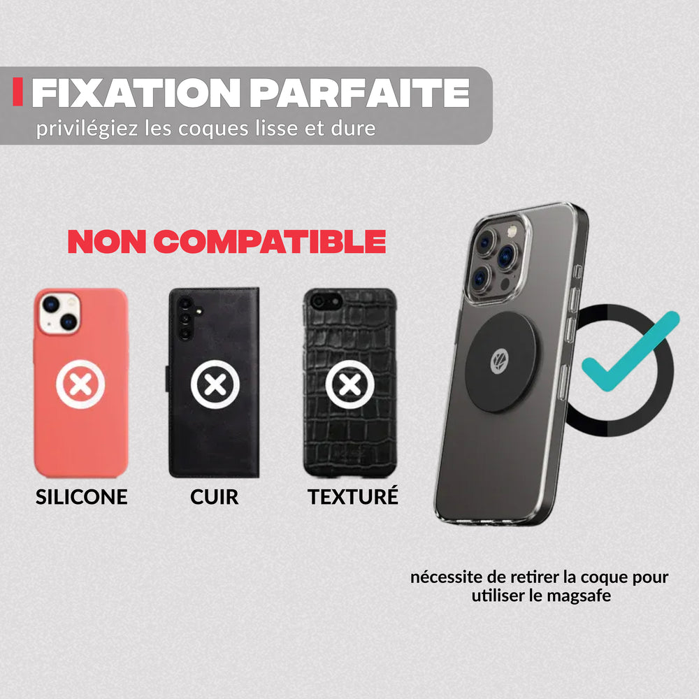 Aderenza della piastra metallica – Supporto telefono bici Shapeheart