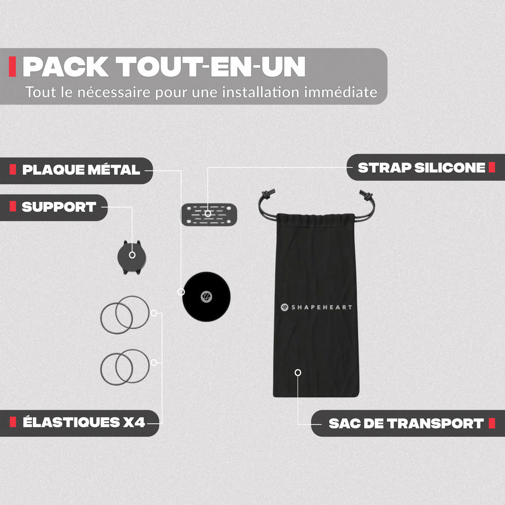 Contenuto del pack – Supporto telefono bici Shapeheart