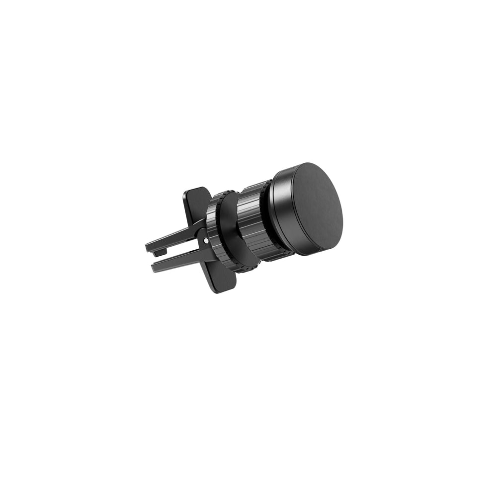 Vista dettagliata del supporto magnetico per griglia di ventilazione dell'auto, accessorio compatto ed elegante.