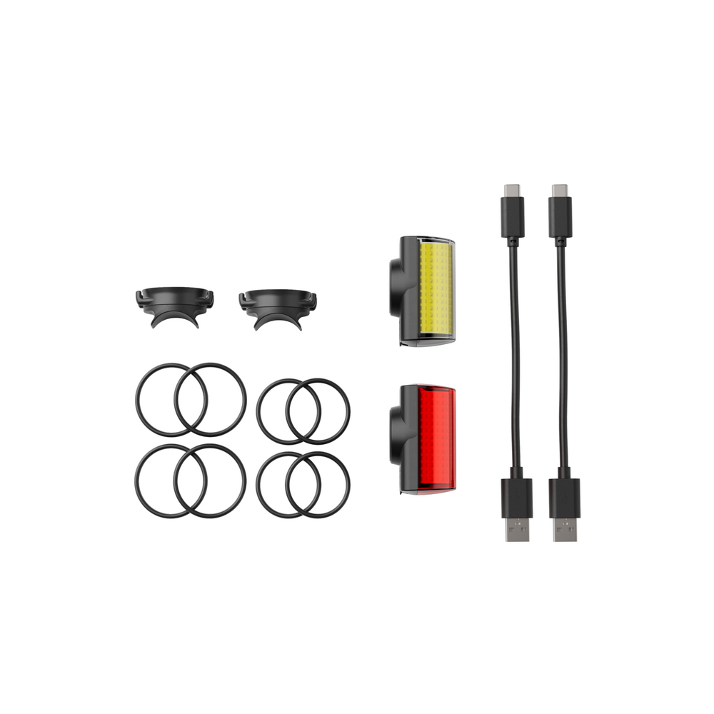 Contenuto del pack: luci Shapeheart con fissaggio magnetico e cavo di ricarica inclusi