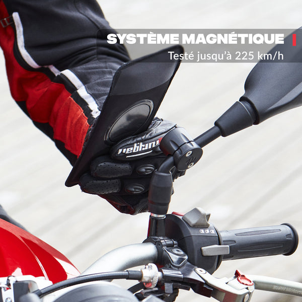 Vue principale du produit – Support téléphone rétroviseur de scooter et moto Shapeheart
