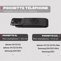Guide des tailles de pochette – Support téléphone rétroviseur de scooter et moto Shapeheart
