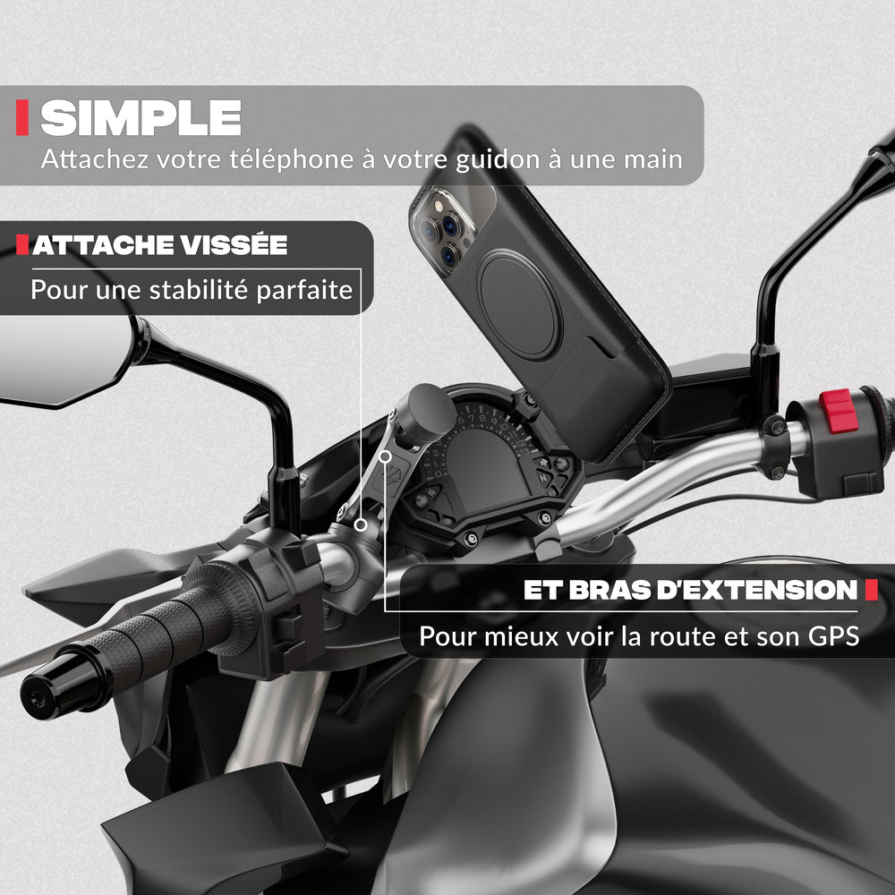 Seconda vista del prodotto – Supporto telefono moto PRO BOOST Shapeheart