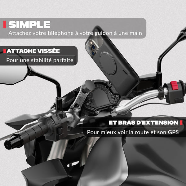 Seconda vista del prodotto – Supporto telefono moto PRO BOOST Shapeheart