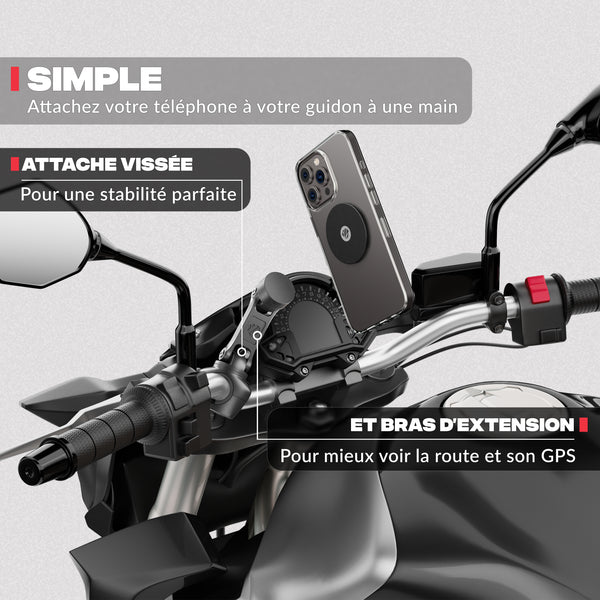 Seconda vista del prodotto – Supporto telefono moto PRO BOOST Shapeheart