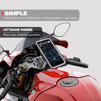 Seconda vista del prodotto – Supporto telefono per semi-manubrio moto Shapeheart