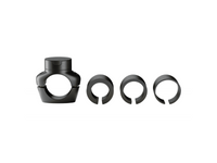 Base del supporto PRO BOOST e i suoi diversi adattatori, compatibile con manubri da 22 a 32 mm di diametro